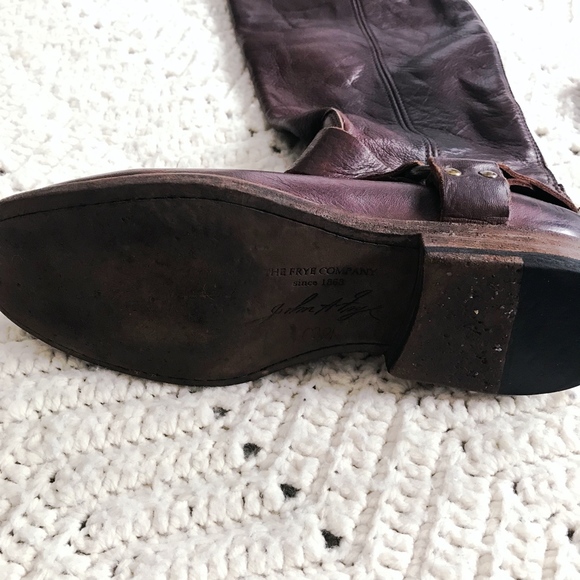 Frye - Phillip Harness Tall Dark Brown Boots - Picture 4 of 5
